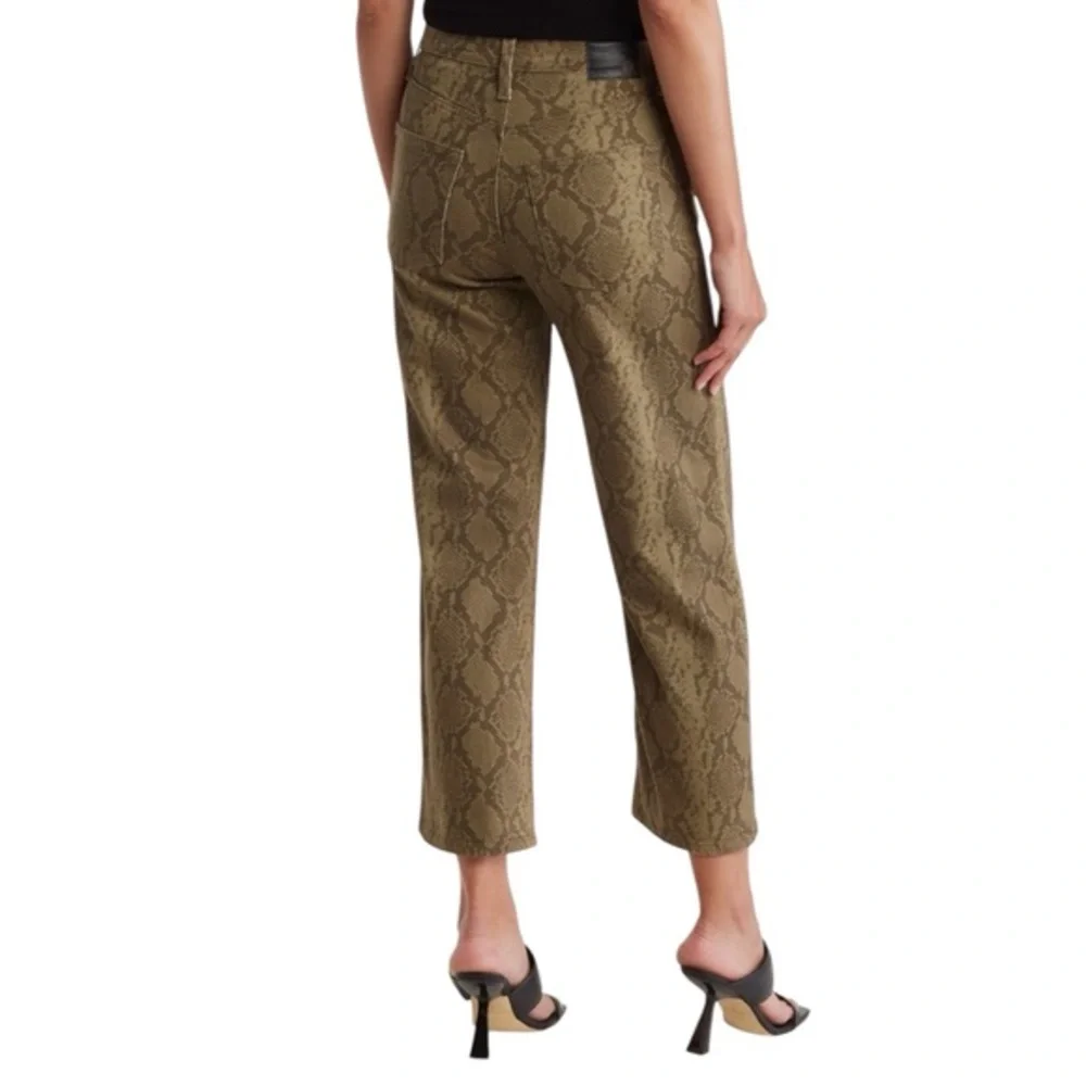 AG Etta‎ Snake Print High Rise Wide Leg Cropped Jeans Size 29